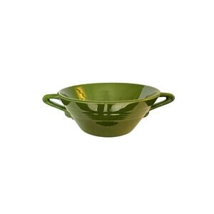 Rare Vintage Homer Laughlin Fiesta Harlequin Spruce Green Cream Soup Coupe EUC